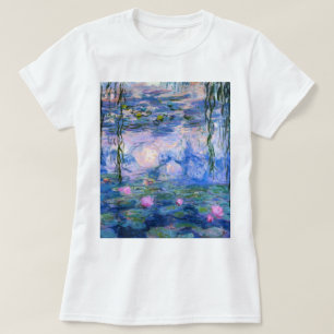 クロードモネ·ウォーターリリーヴィンテージフローラHDアート Tシャツ