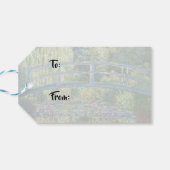 クロードモネ – ウォーターリリー池，グリーン調和 ギフトタグ (裏面横)