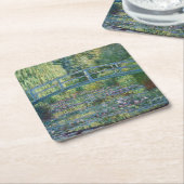 クロードモネ – ウォーターリリー池,グリーン調和 スクエアペーパーコースター (アングル)