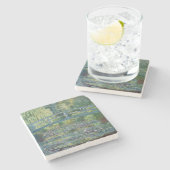 クロードモネ – ウォーターリリー池,グリーン調和 ストーンコースター (横)