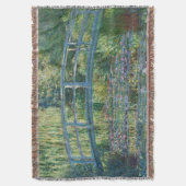 クロードモネ – ウォーターリリー池,グリーン調和 スローブランケット (正面縦)