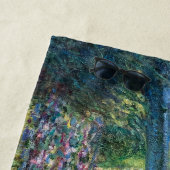 クロードモネ – ウォーターリリー池,グリーン調和 ビーチタオル (インサイチュ)