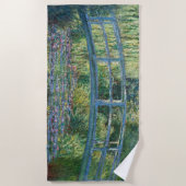 クロードモネ – ウォーターリリー池,グリーン調和 ビーチタオル (正面)