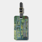 クロードモネ – ウォーターリリー池，グリーン調和 ラゲッジタグ (正面縦)