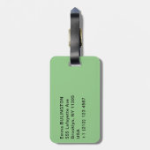 クロードモネ – ウォーターリリー池，グリーン調和 ラゲッジタグ (裏面縦)