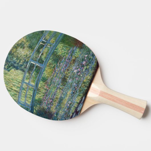クロードモネ – ウォーターリリー池,グリーン調和 卓球ラケット (横)