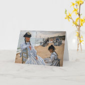 クロードモネ – オンビーチアットトルビル カード (黄色い花)