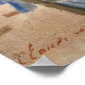 クロードモネ – オンビーチアットトルビル ポスター (角)