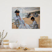 クロードモネ – オンビーチアットトルビル ポスター (キッチン)