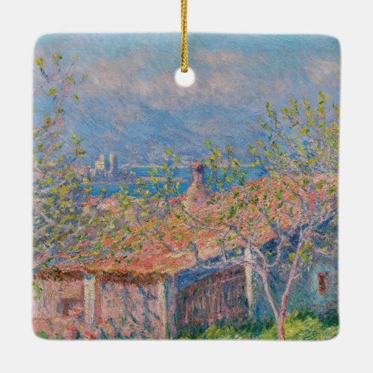 クロードモネ – ガーデナーズハウスアットアンティベス セラミックオーナメント (裏面)