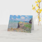 クロードモネ – クリフウォークアットポーヴィル カード (黄色い花)