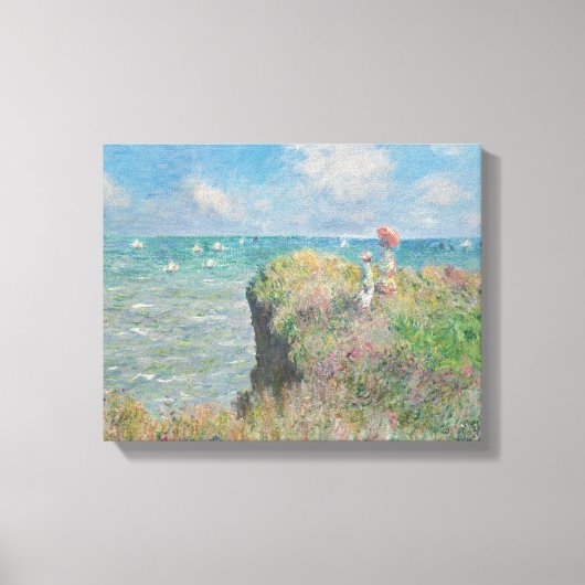 クロードモネ – クリフウォークアットポーヴィル キャンバスプリント (正面)
