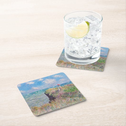 クロードモネ – クリフウォークアットポーヴィル スクエアペーパーコースター (インサイチュ)