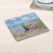 クロードモネ – クリフウォークアットポーヴィル スクエアペーパーコースター (アングル)