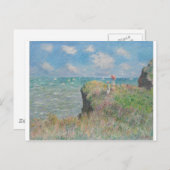 クロードモネ – クリフウォークアットポーヴィル ポストカード (正面/裏面)