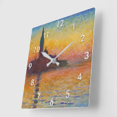 クロードモネ – サンジョルジオマッジョーレ スクエア壁時計 (傾斜)