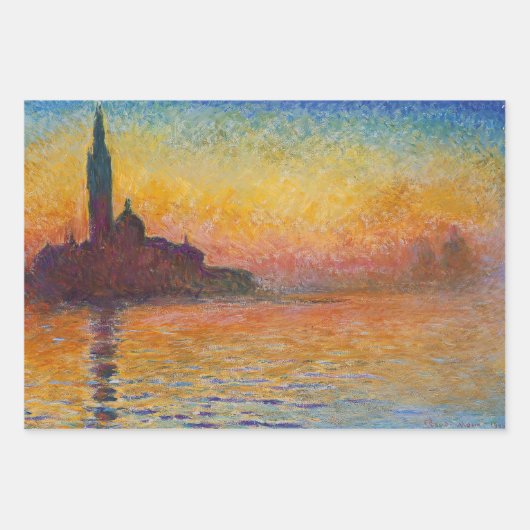 クロードモネ – サンジョルジオマッジョーレ ラッピングペーパーシート (正面)