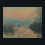 クロードモネ – サンセットオンザセーヌアットラバコート ウッドウォールアート<br><div class="desc">Sunset on the Seine at Lavacourt,  Winter Effect / Soleil cochant sur la Seine a Lavacourt,  effet d'hiver - Claude Monet,  Canvas, 油1880</div>