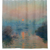 クロードモネ – サンセットオンザセーヌアットラバコート シャワーカーテン (正面)