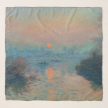 クロードモネ – サンセットオンザセーヌアットラバコート スカーフ<br><div class="desc">Sunset on the Seine at Lavacourt,  Winter Effect / Soleil cochant sur la Seine a Lavacourt,  effet d'hiver - Claude Monet,  Canvas, 油1880</div>