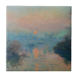 クロードモネ – サンセットオンザセーヌアットラバコート タイル<br><div class="desc">Sunset on the Seine at Lavacourt,  Winter Effect / Soleil cochant sur la Seine a Lavacourt,  effet d'hiver - Claude Monet,  Canvas, 油1880</div>