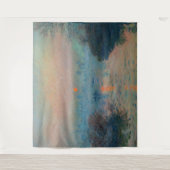 クロードモネ – サンセットオンザセーヌアットラバコート タペストリー (正面)