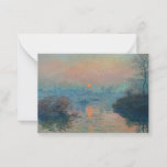 クロードモネ – サンセットオンザセーヌアットラバコート ノートカード<br><div class="desc">Sunset on the Seine at Lavacourt,  Winter Effect / Soleil cochant sur la Seine a Lavacourt,  effet d'hiver - Claude Monet,  Canvas, 油1880</div>