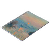 クロードモネ – サンセットオンザセーヌアットラバコート ノートブック (左側)