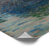 クロードモネ – サンセットオンザセーヌアットラバコート ポスター (角)