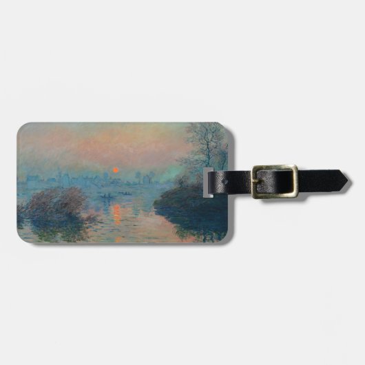クロードモネ – サンセットオンザセーヌアットラバコート ラゲッジタグ (正面横)