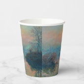 クロードモネ – サンセットオンザセーヌアットラバコート 紙コップ (左)