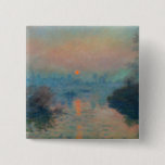 クロードモネ – サンセットオンザセーヌアットラバコート 缶バッジ<br><div class="desc">Sunset on the Seine at Lavacourt,  Winter Effect / Soleil cochant sur la Seine a Lavacourt,  effet d'hiver - Claude Monet,  Canvas, 油1880</div>