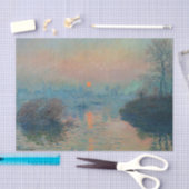 クロードモネ – サンセットオンザセーヌアットラバコート 薄葉紙 (クラフト)