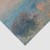 クロードモネ – サンセットオンザセーヌアットラバコート 薄葉紙 (詳細)