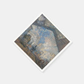 クロードモネ – サンラザレステーションエクステリアビュー スタンダードカクテルナプキン (角)