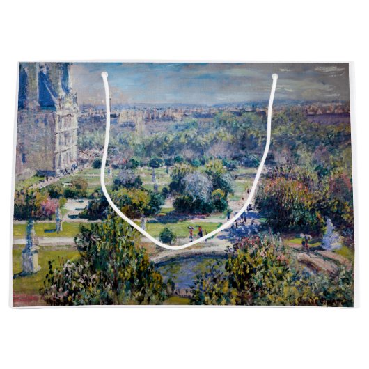 クロードモネ – ザチュイルリーガーデンズ ラージペーパーバッグ (正面)