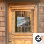 クロードモネ – ザビーチアットエレット ウィンドウサイン (ホームデコレーション)