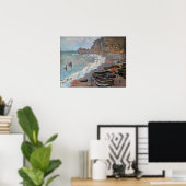 クロードモネ – ザビーチアットエレット ポスター (ホームオフィス)