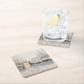 クロードモネ – ザマグピー スクエアペーパーコースター (インサイチュ)