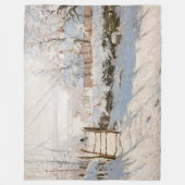 クロードモネ – ザマグピー フリースブランケット (正面)