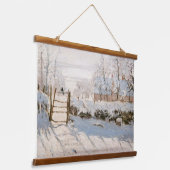 クロードモネ – ザマグピー 吊り下げ型タペストリー (傾斜あり)