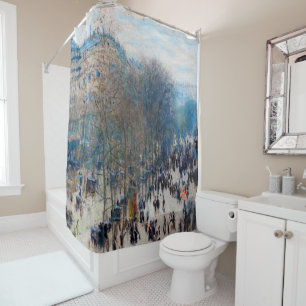 クロードモネ シャワーカーテン