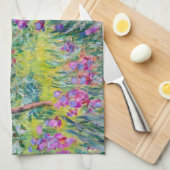 クロードモネ – ジアイリスガーデンアットジヴェルニー キッチンタオル (四つ折り)