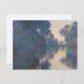 クロードモネ |ジヴェルニーの近くのセーヌ川の朝 ポストカード (正面/裏面)