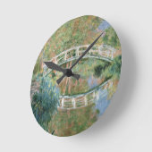 クロードモネ |ジヴェルニ日本のー・ザ・ブリッジ ラウンド壁時計 (傾斜)