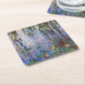 クロードモネ – スイリリー スクエアペーパーコースター (アングル)