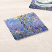 クロードモネ – スイリリー スクエアペーパーコースター (アングル)