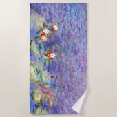 クロードモネ – スイリリー ビーチタオル (正面)