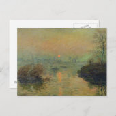 クロードモネ |セーヌ川に沈む太陽 ポストカード (正面/裏面)