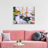 クロードモネ – セーヌ川の帆船 キャンバスプリント (インサイチュ (リビング))